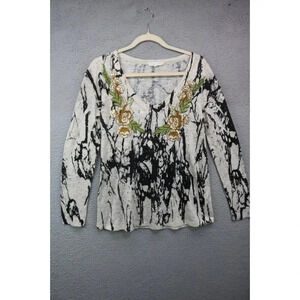 Gilded Intent Long Sleeve Embroidered-Snap Down-Medium-Boho